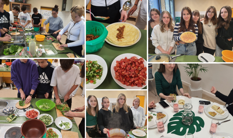 Cocina española en la clase 2AK