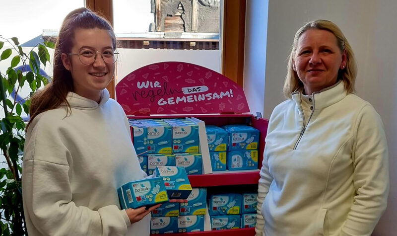 Land sponsert Menstruationsprodukte